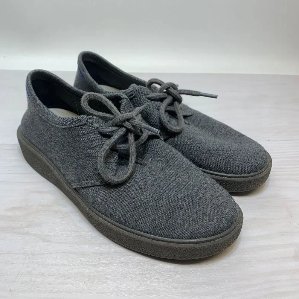 Rothys The Monty Shoes Men's Size 8.5‎ Gray Knit Chukka Sneakers